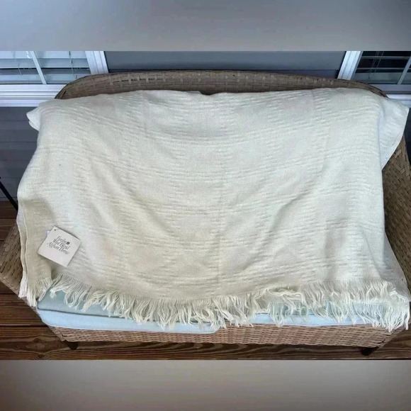 NWT- Vintage Faribo Afghan Throw Wool Blend Plus Thermal Washable Fringe - Picture 1 of 6
